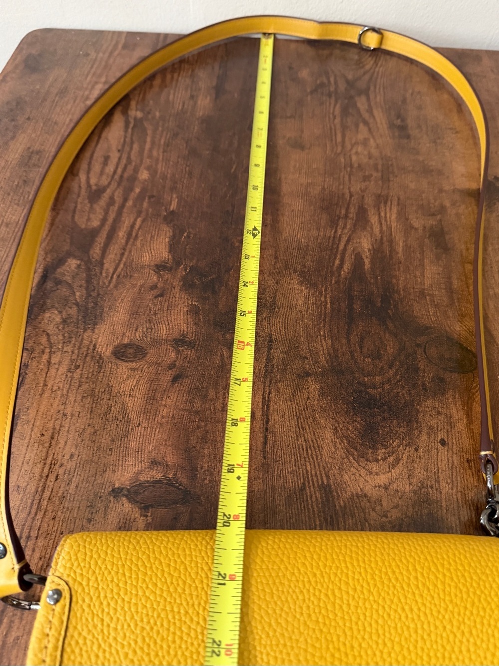 Coach Yellow Pebbled Leather Turnlock Crossbody - Picture 2 of 6